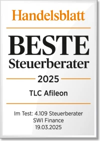 Handelsblatt Auszeichnung Beste Steuerberater 2025 – TLC Afileon